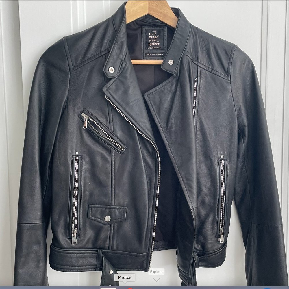 Zara Women's Leather Jacket XS